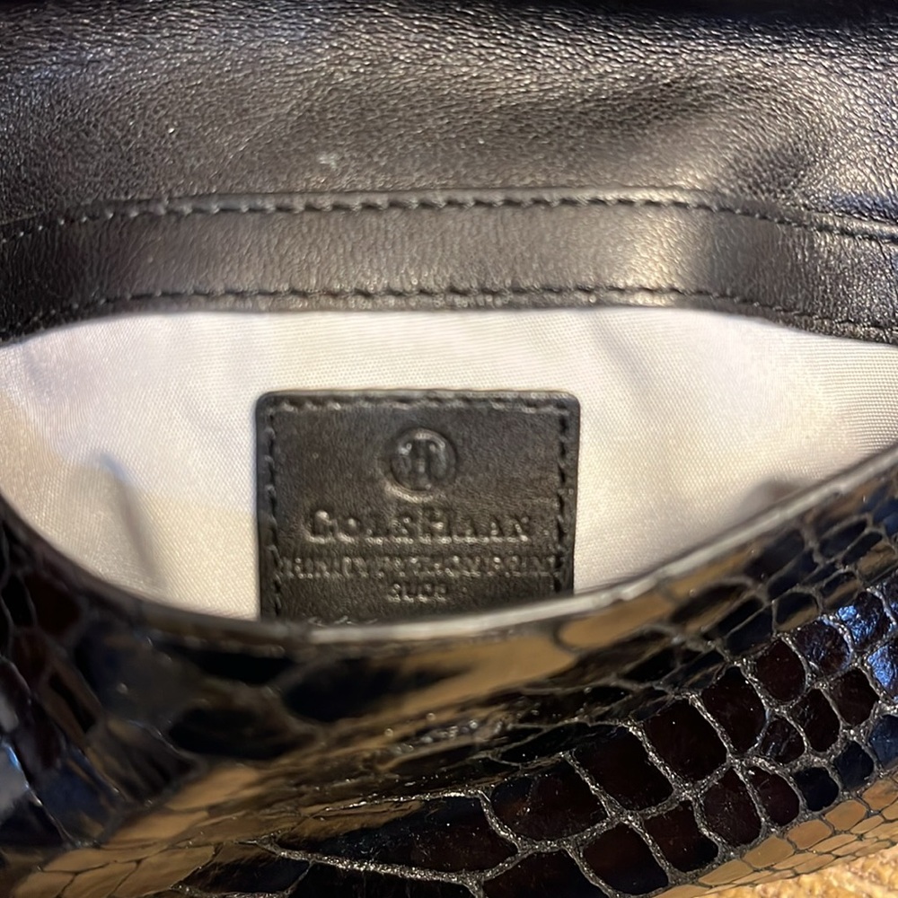 Colehaan Black Python Print Small Crossbody Bag S… - image 5